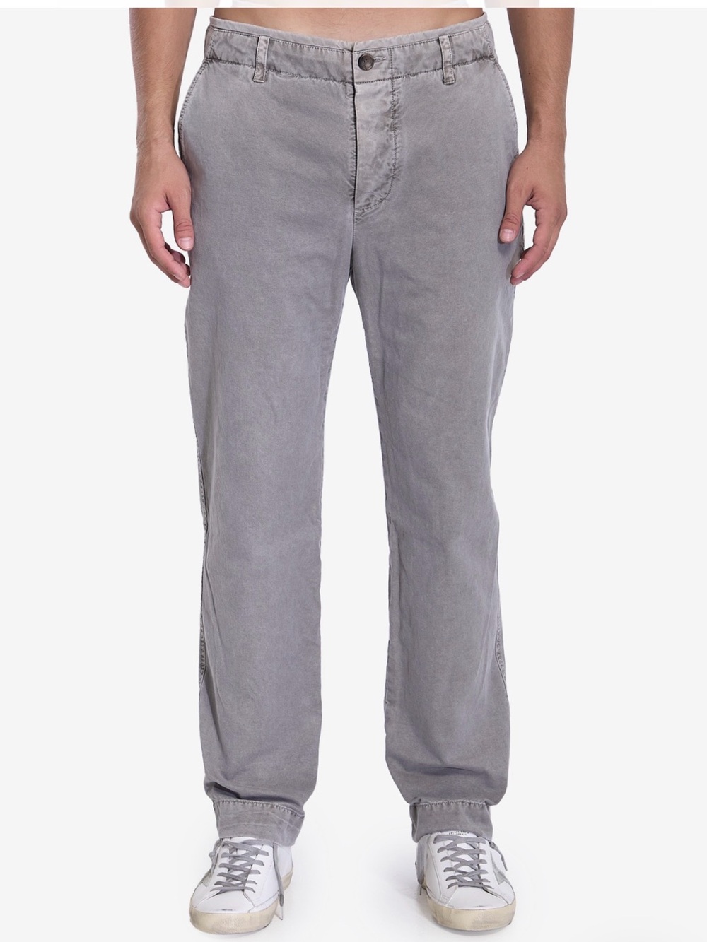 James Perse Rigid Canvas Pants in Light Grey